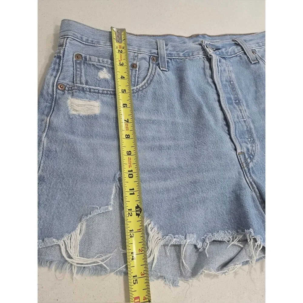 Light Blue Distressed Denim Women's Shorts. Great Condition.